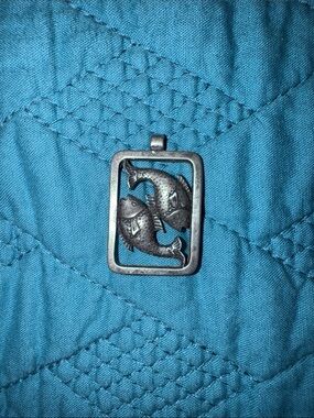 Pisces Fish Pendant Necklace - Silver Tone